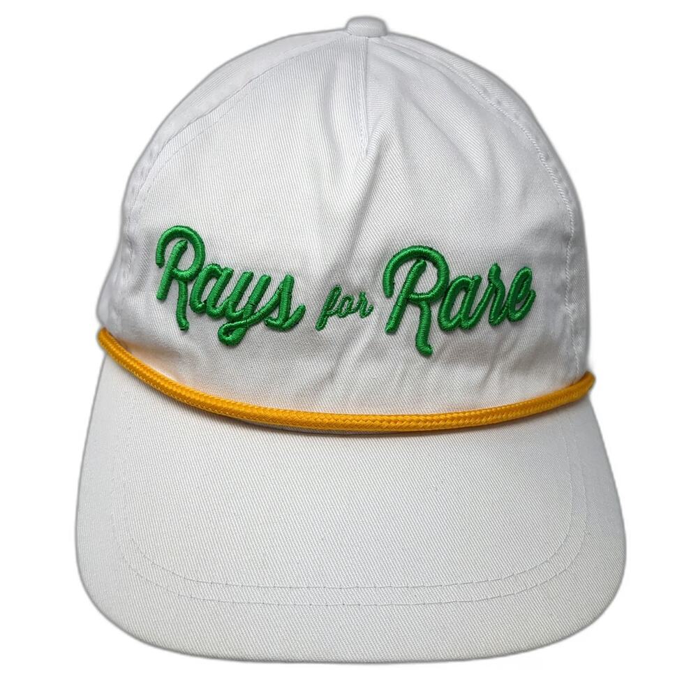 Port Authority 5 Panel White One Size Hat Rays for Rare Sun Rope Snapback Logo